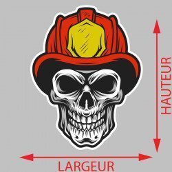 Sticker Tête de mort pompier Deco intérieur - 2