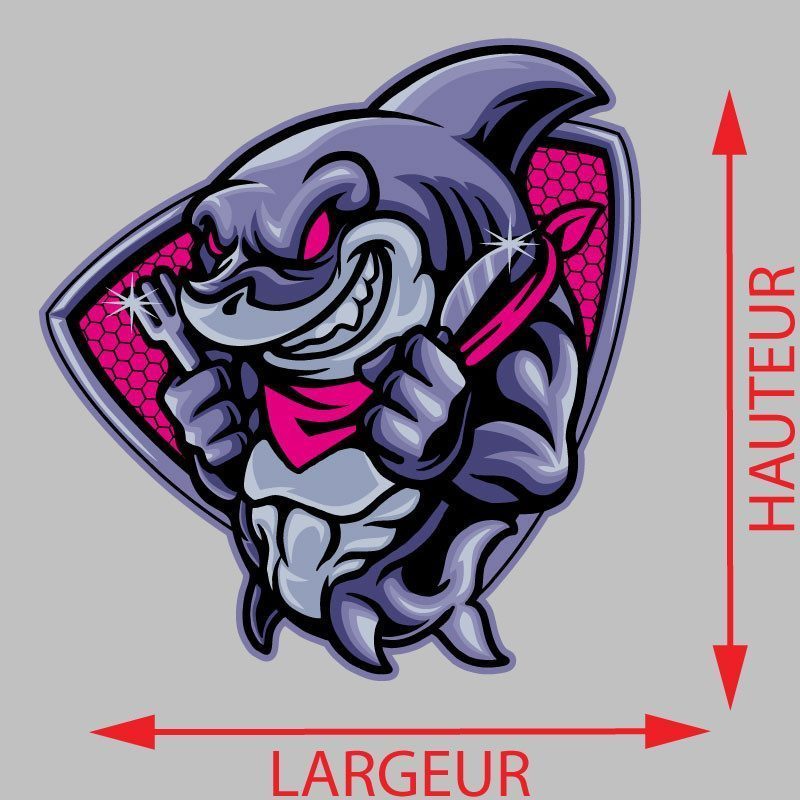 Sticker Mural Requin affamé Autocollant Intérieur Requin affamé
