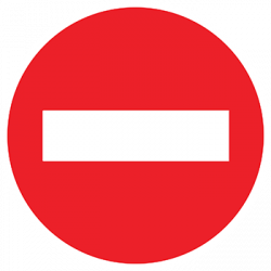  Sticker Panneau Interdiction "Sens interdit"