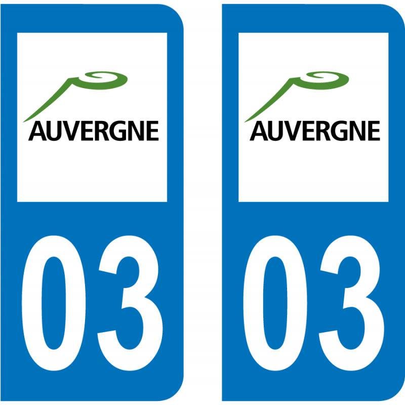 Autocollant Plaque 03 Allier Autocollant Plaque 03 Allier