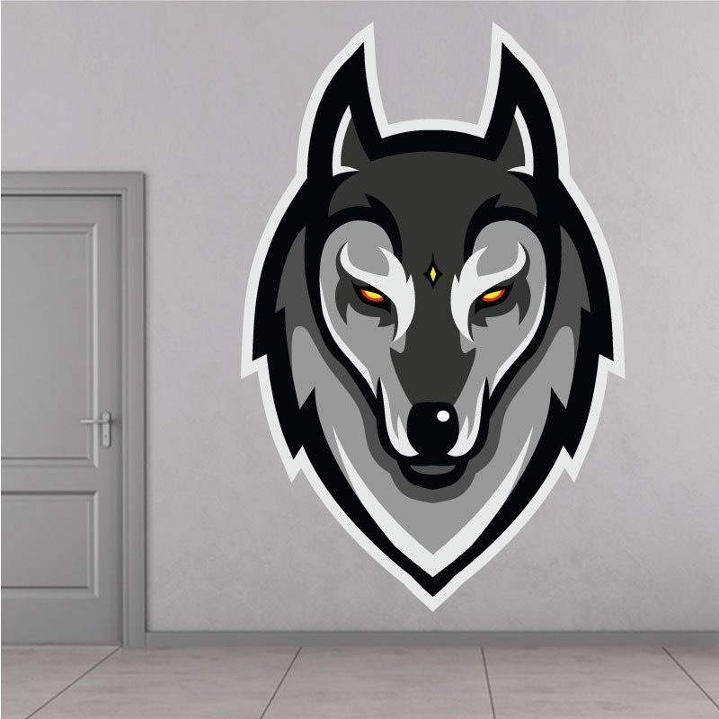 Sticker Mural 3D Loups - Effet Trompe-l'oeil - Dimensions 30x20 Cm - Décoration Intérieure Facile à Poser