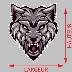 Sticker Loup Féroce Deco intérieur - 2