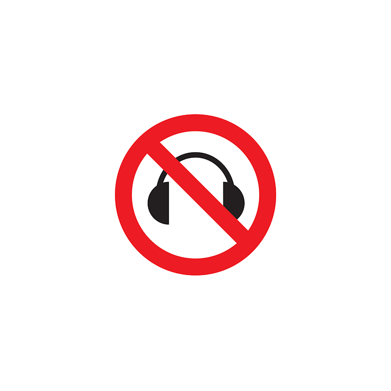 Autocollant sticker adhesif signalisation plaque porte panneau casque interdit 
