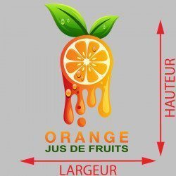Sticker Orange Pressé Jus De Fruits Deco intérieur - 2