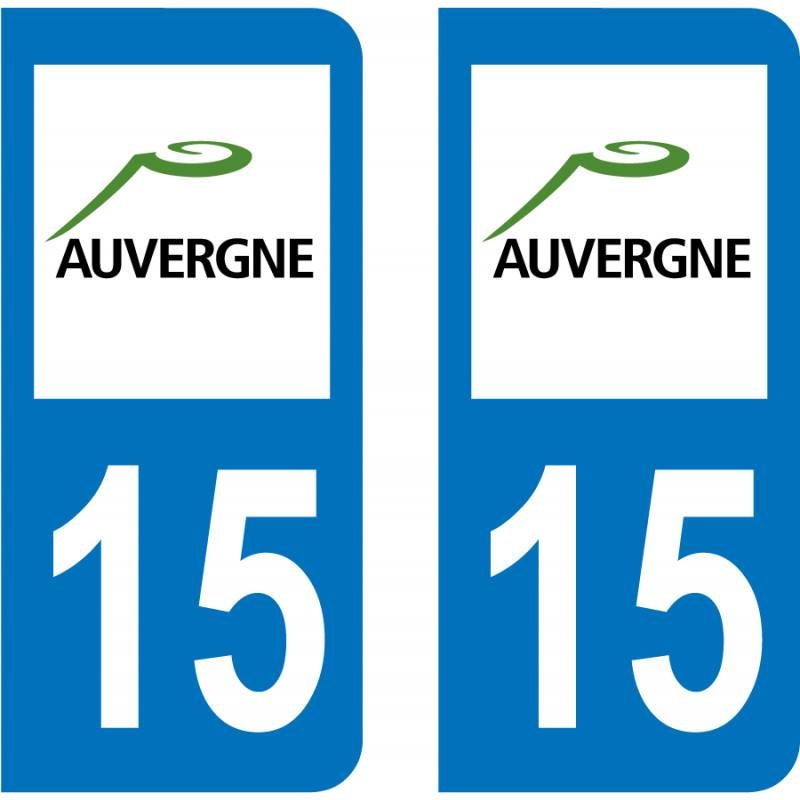 Autocollant Plaque 15 Cantal Autocollant Plaque 15 Cantal