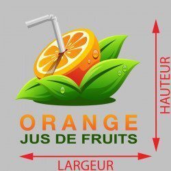 Sticker Orange Jus De Fruits Deco intérieur - 2