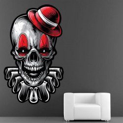 Sticker Clown Tête de mort Deco intérieur - 1