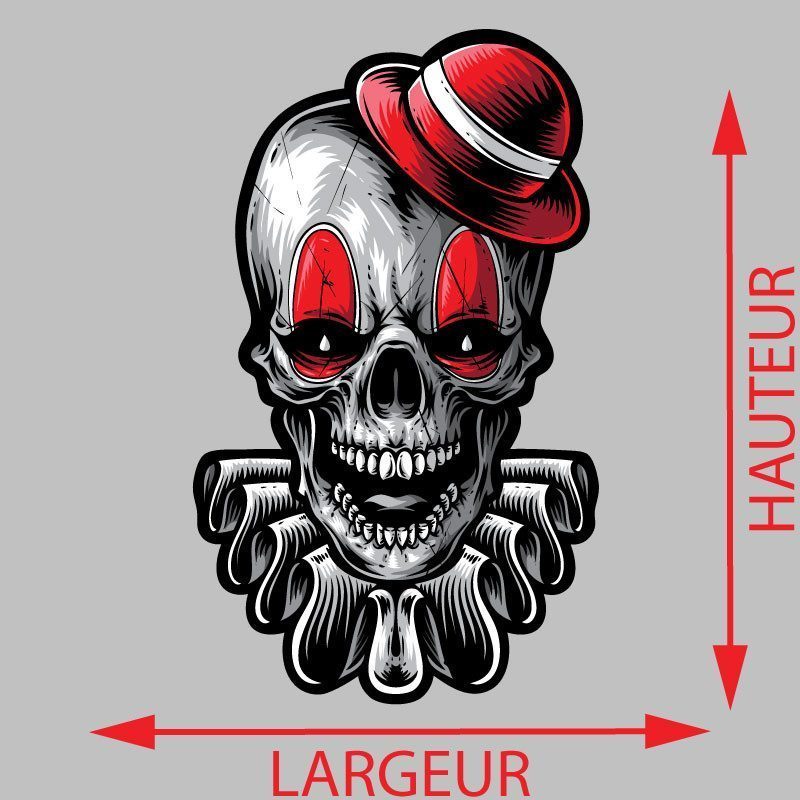 Tête de Mort | Autocollant plaque immatriculation
