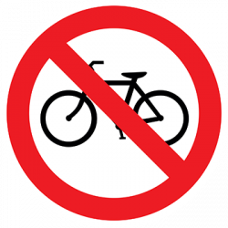  Sticker Panneau Interdit Aux Vélos