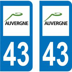 Autocollant Plaque 43 Haute Loire