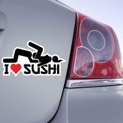 Autocollant I Love Sushi - 1
