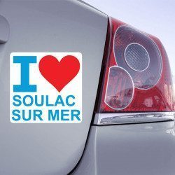 Autocollant I Love Soulac Sur Mer - 8