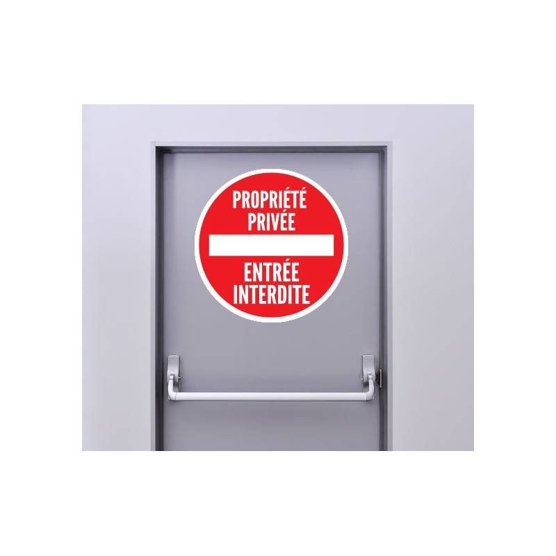 AUA SIGNALETIQUE Cartello Proprietà Privata – PVC 1,5mm, Ø200mm, Ingesso Vietato, Prodotto Francese
