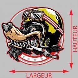 Sticker Chien Motard Vintage Deco intérieur - 2