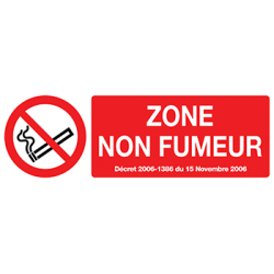 Sticker Panneau Zone Non Fumeur