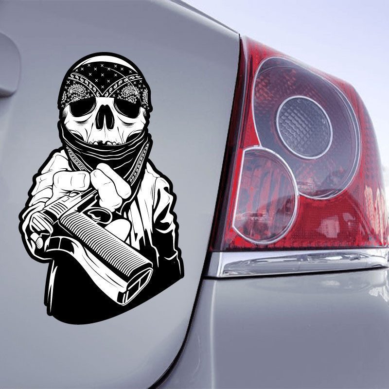 Sticker Skull Gun - 1