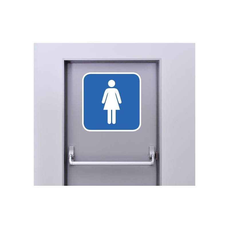 Autocollant Panneau Toilette Pour Femme