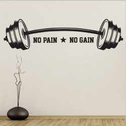 Autocollant Sport No pain No Gain - 2