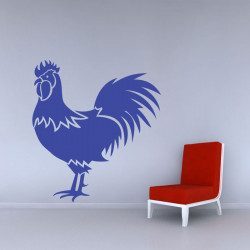 Autocollant Mural Silhouette Coq