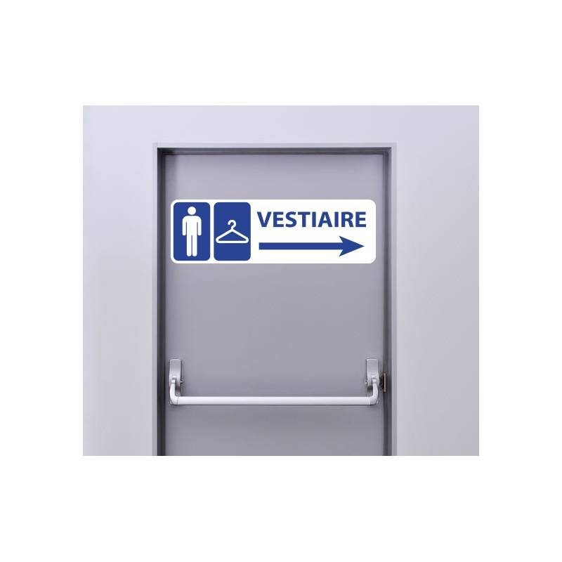Autocollant Panneau Vestiaire Homme Direction Droite Autocollant Panneau Vestiaire Homme Direction Droite