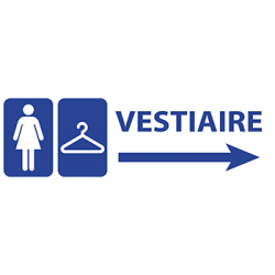  Sticker Panneau Vestiaire Femme Direction Droite
