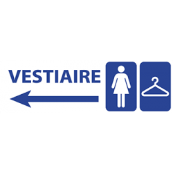  Sticker Panneau Vestiaire Femme Direction Gauche