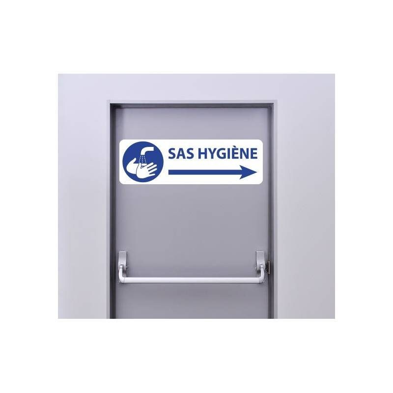 Autocollant Panneau Sas Hygiène Direction Droite Autocollant Panneau Sas Hygiène Direction Droite