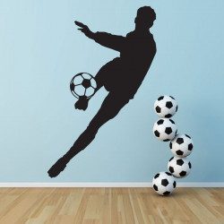 Autocollant Footballeur Ballon - 2