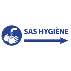  Sticker Panneau Sas Hygiène Direction Droite