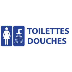  Sticker Panneau Toilettes Douches Femmes