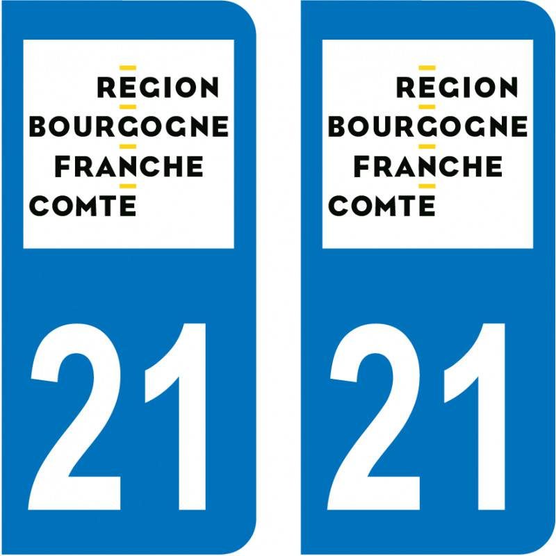Autocollant Plaque 21 Côte d'Or Autocollant Plaque 21 Côte d'Or