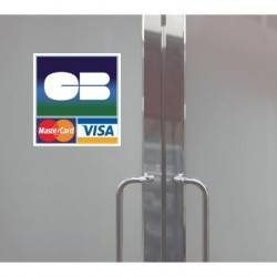 Autocollant Panneau Carte Bleue Master Card Visa