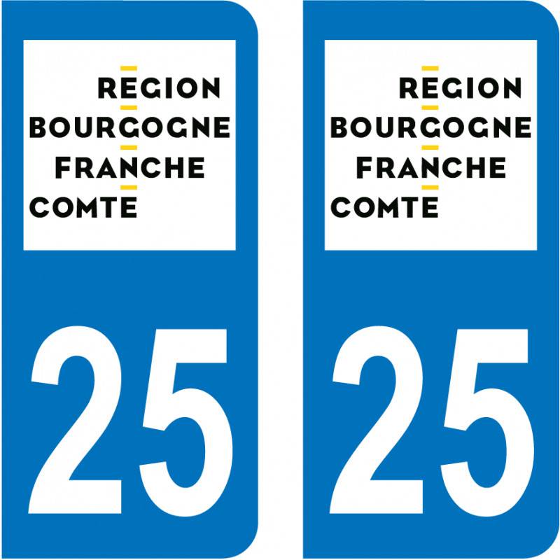 Autocollant Plaque 25 Doubs Autocollant Plaque 25 Doubs