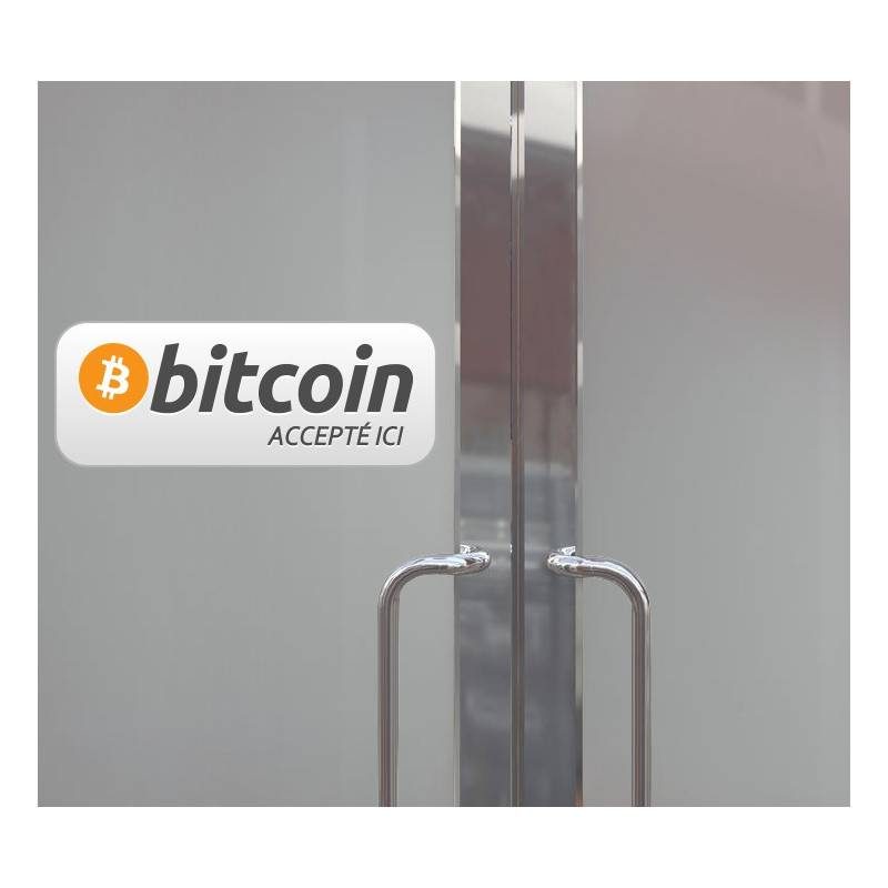 Autocollant Panneau Bitcoin Accepté ici Autocollant Panneau Bitcoin Accepté ici
