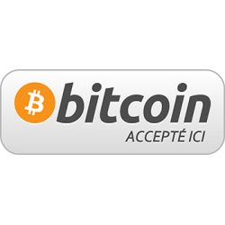  Sticker Panneau Bitcoin Accepté ici