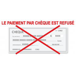  Sticker Panneau Le Paiement Par Chèque Est Refusé