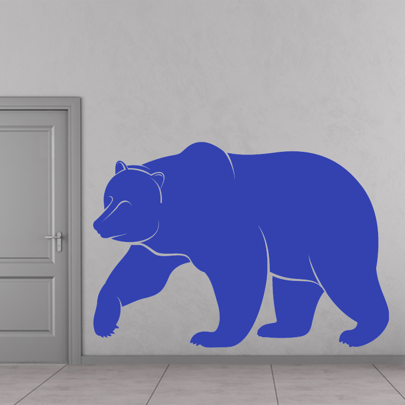 Sticker Mural Petit Ours Amovible - Décoration Chambre Enfant Bébé Grand Animal Mignon