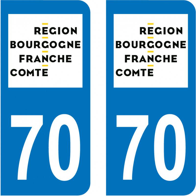 Autocollant Plaque 70 Haute-Saône Autocollant Plaque 70 Haute-Saône