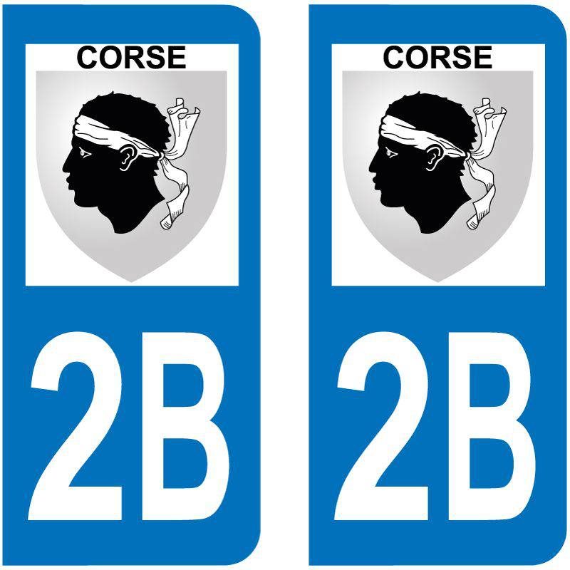 Sticker Plaque 2B Haute Corse Blason