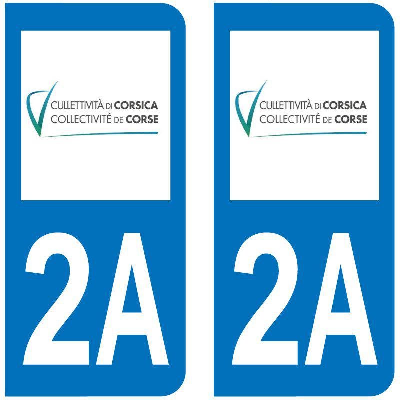 Sticker Plaque 2A Corse Du Sud Collectivité De Corse Sticker Plaque 2A Corse Du Sud Collectivité De Corse