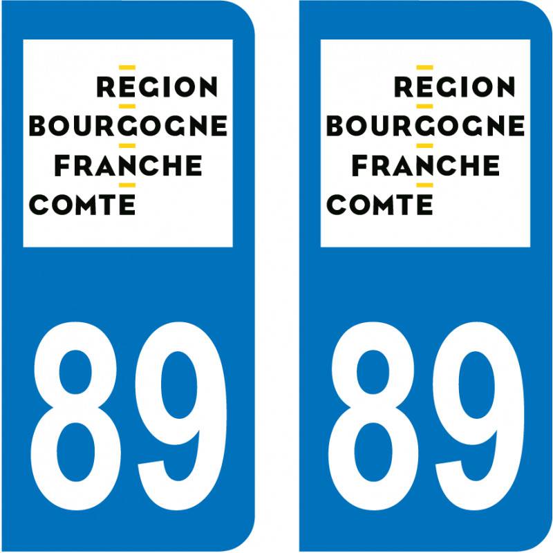 Autocollant Plaque 89 Yonne Autocollant Plaque 89 Yonne