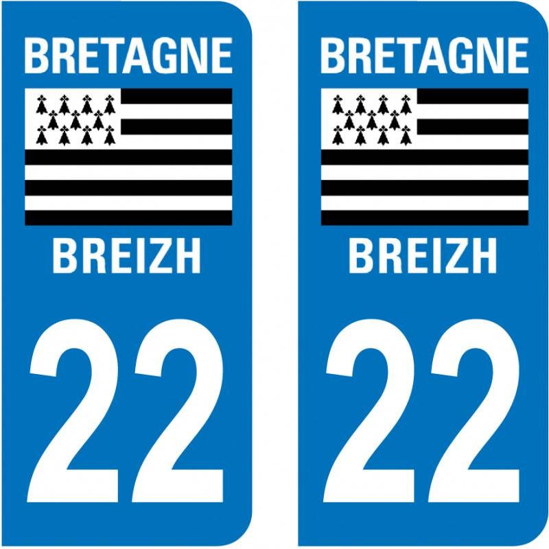 Sticker Plaque 22 Côtes d'Armor Sticker Plaque 22 Côtes d'Armor