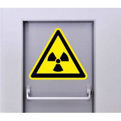 Autocollant Signalisation Panneau Danger Radioactivité