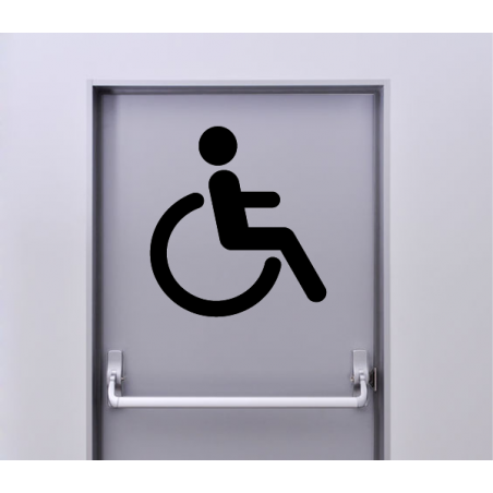 Autocollant WC Toilette Salle De Bain - Sticker Signalétique Pour Porte En Vinyle, Fabriqué En France