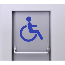 Autocollant Signalisation Panneau Pictogramme Toilette Handicapé - 8