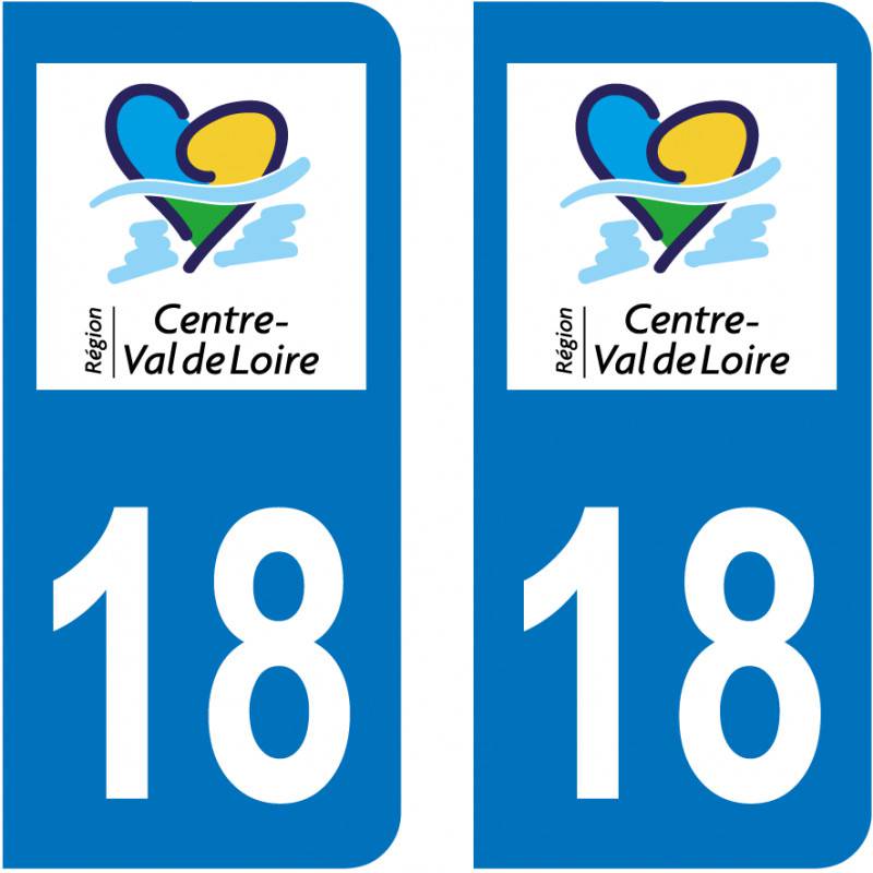 Autocollant Plaque 18 Cher Autocollant Plaque 18 Cher