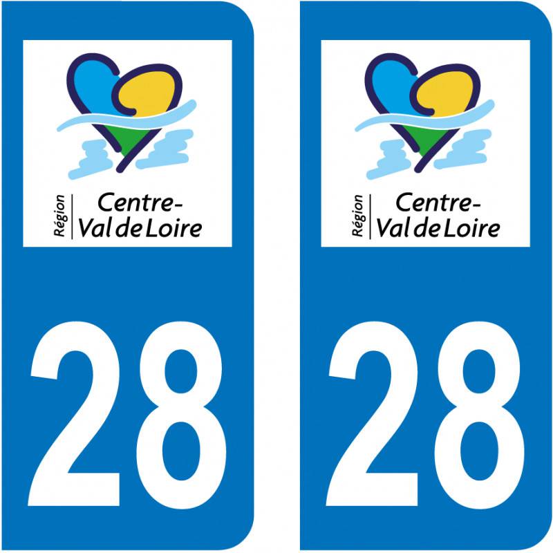 Autocollant Plaque 28 Eure et Loir Autocollant Plaque 28 Eure et Loir