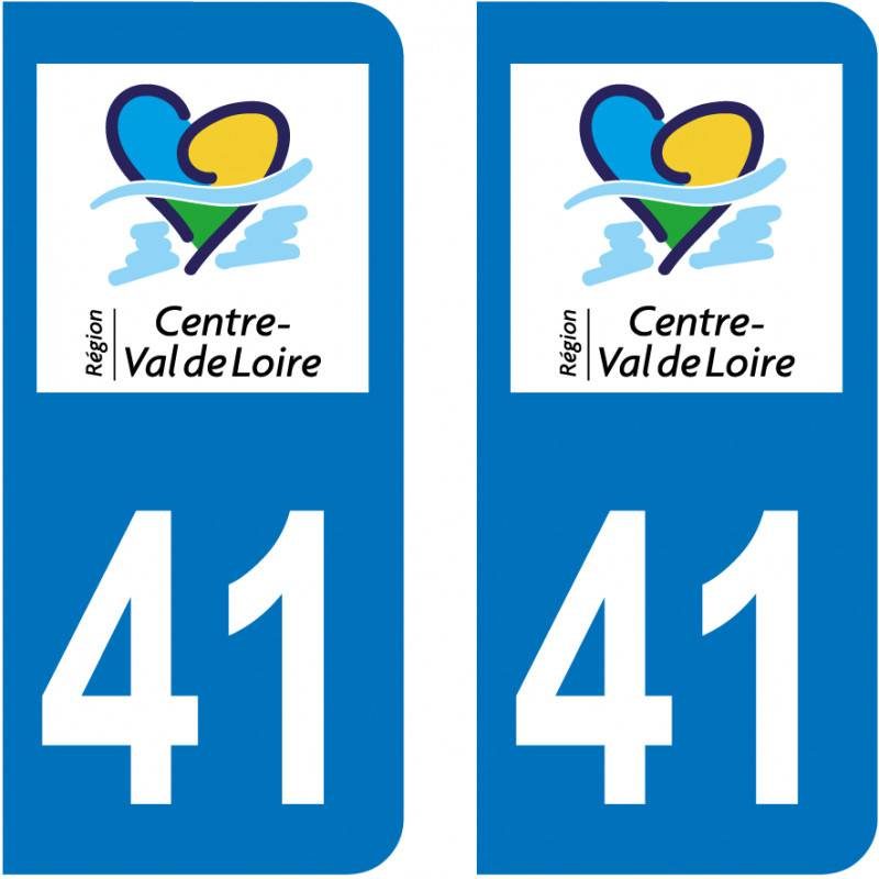 Autocollant Plaque 41 Loir et Cher Autocollant Plaque 41 Loir et Cher