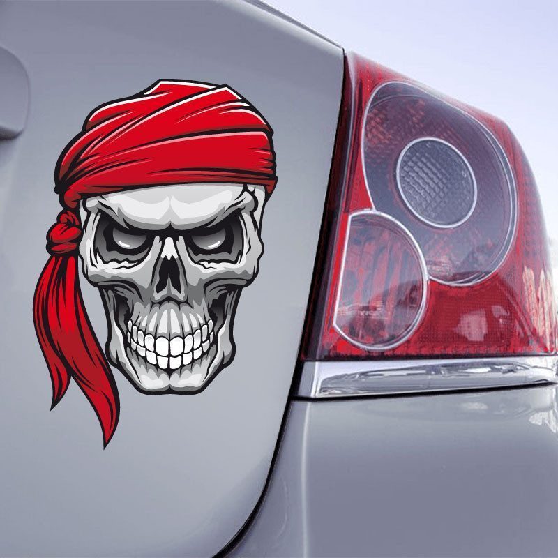 Autocollant Voiture Pirate Crâne - Tête de mort