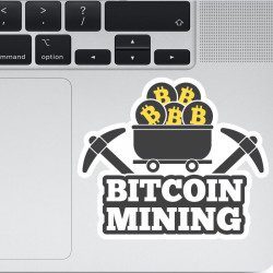 Autocollant Mining Bitcoin - 1